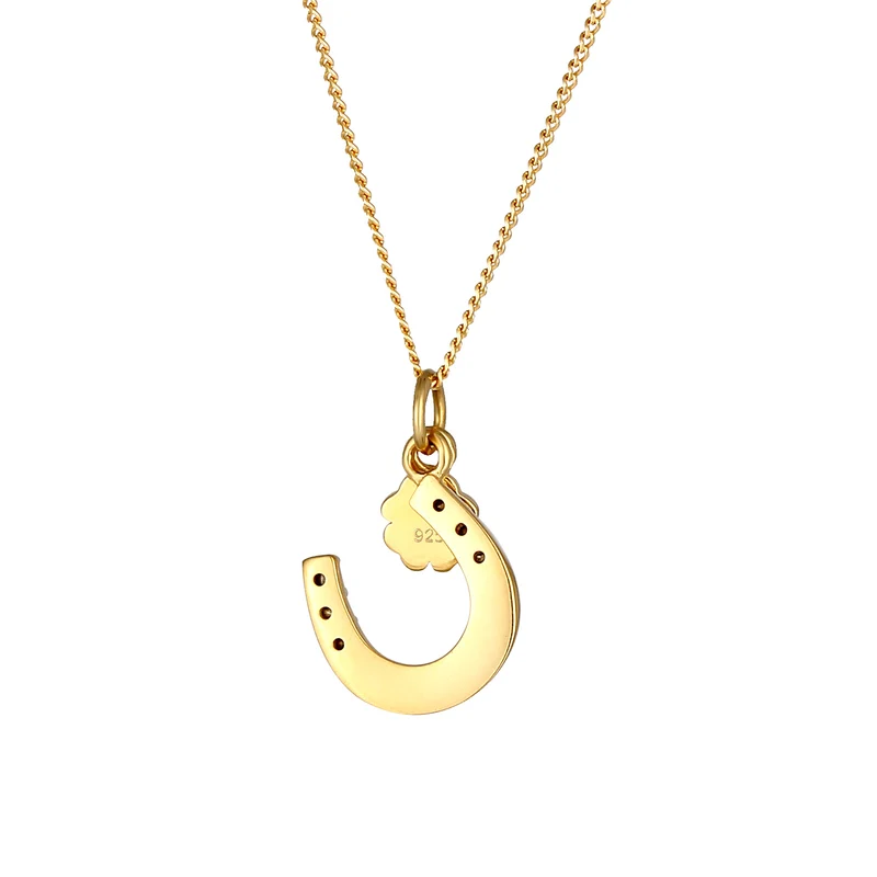 Halskette Hufeisen | Mit Kristallen von Swarovski® (Weiß)