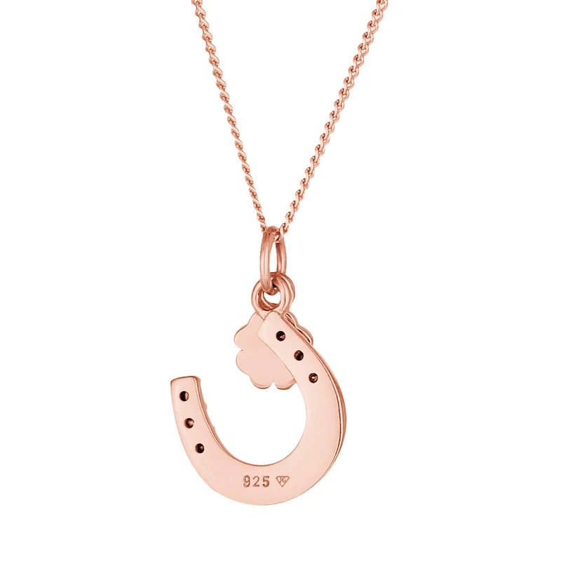 Halskette Hufeisen | Mit Kristallen von Swarovski® (Weiß)