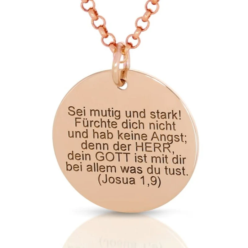 SCHMUCK TAUFE GRAVUR TAUFSPRUCH ROSÉ VERGOLDET