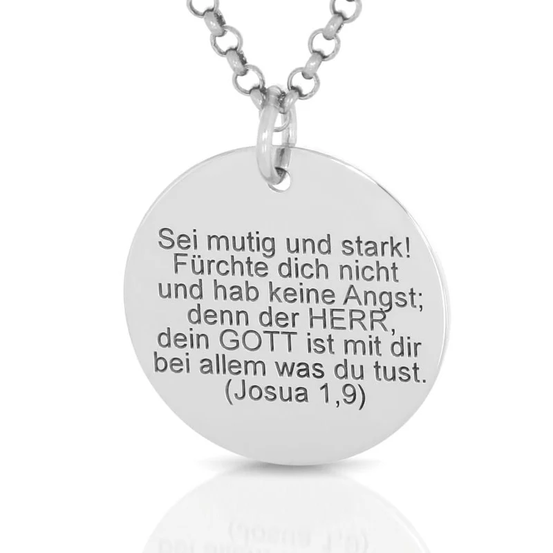TAUFSCHMUCK MIT GRAVUR, KETTE ANHÄNGER 925 SILBER