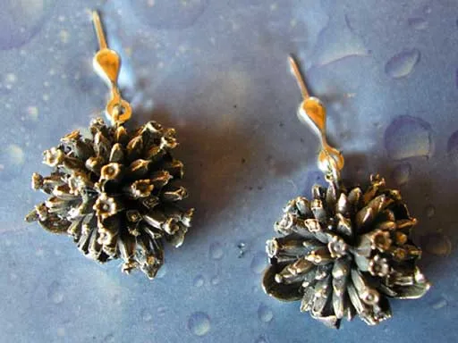 Silber Blüte Schmuck Teufelsabbiss Ohrhänger
