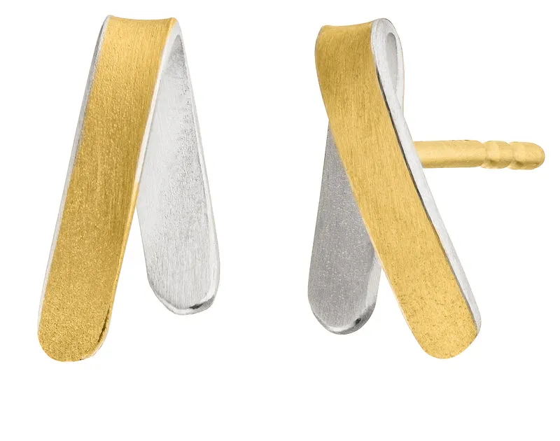 925er Silber Ohrstecker feingoldbelegt MANU O1042