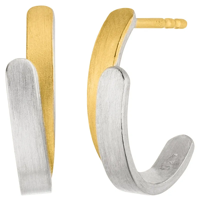 925er Silber Ohrstecker feingoldbelegt MANU O1043