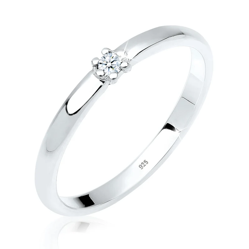 Verlobungsring | Diamant ( Weiß, 0,03 ct )