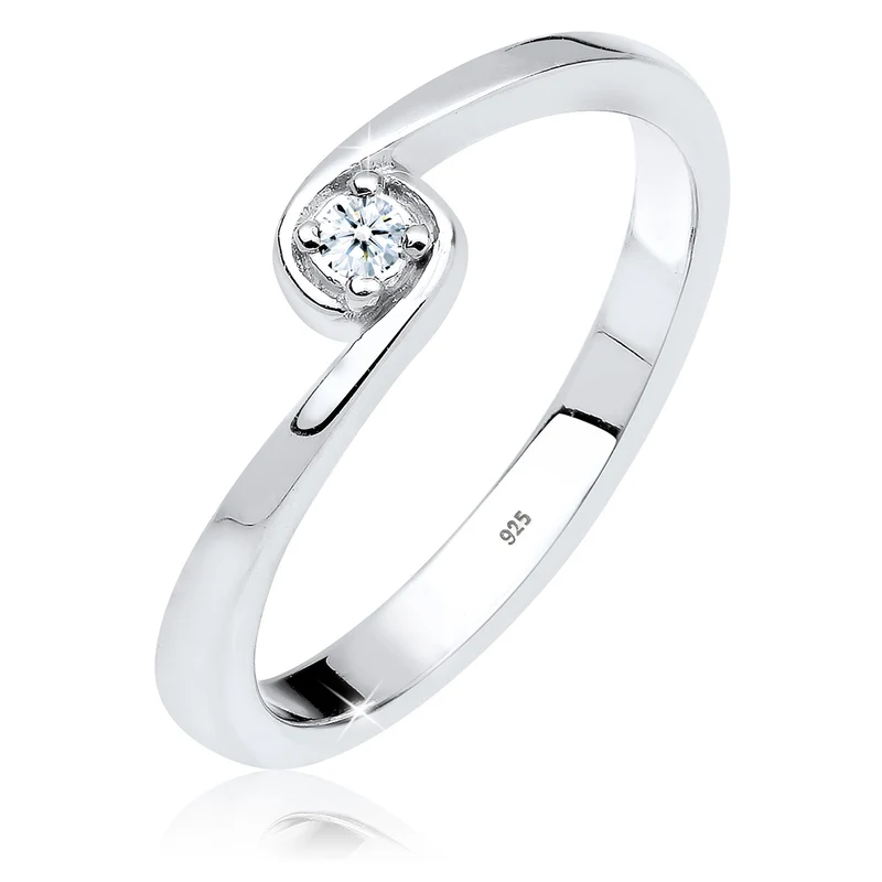 Solitär-Ring | Diamant ( Weiß, 0,03 ct )