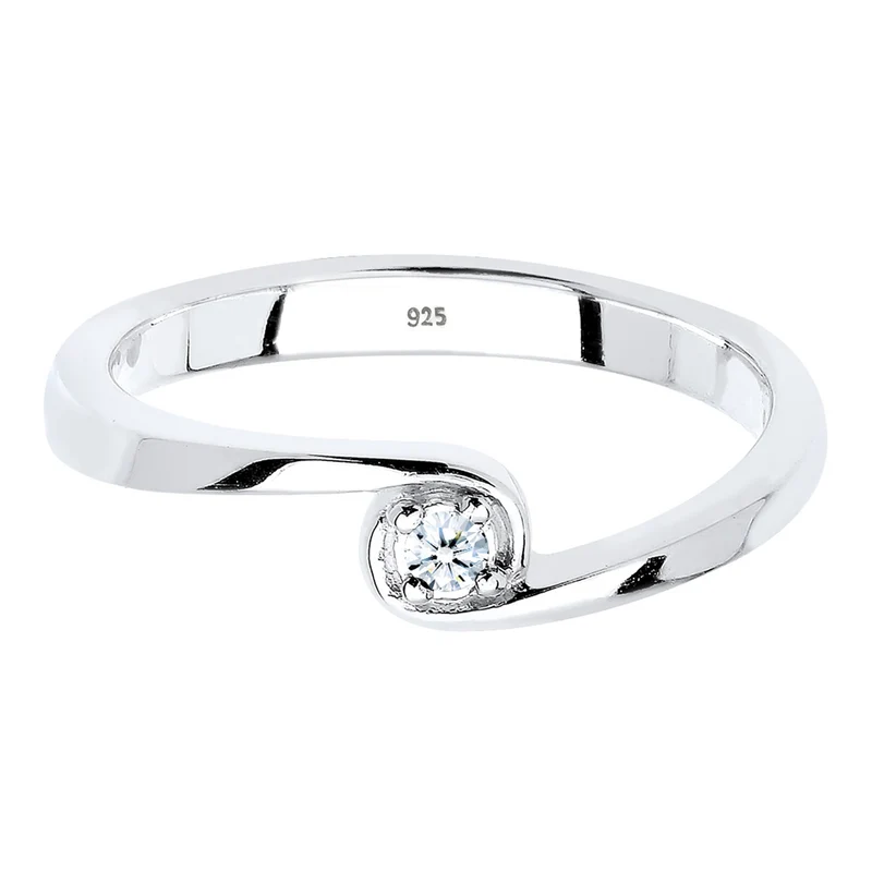 Solitär-Ring | Diamant ( Weiß, 0,03 ct )