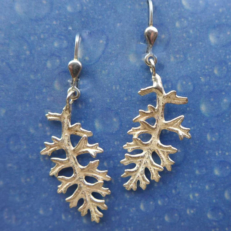 Silber Blatt Schmuck Ohrringe