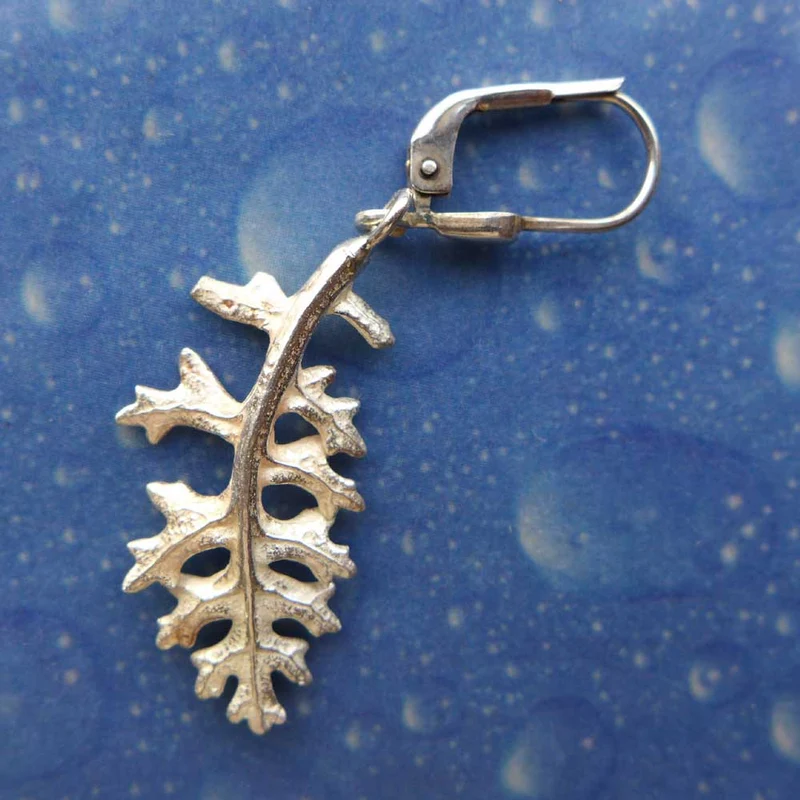 Silber Blatt Schmuck Ohrringe