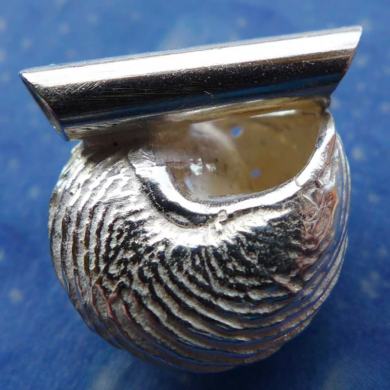 Silber Anhänger Schnecke Knotenknopf