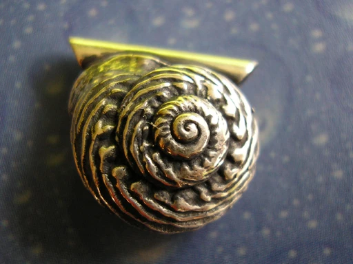 Silber Anhänger Schnecke Knotenknopf