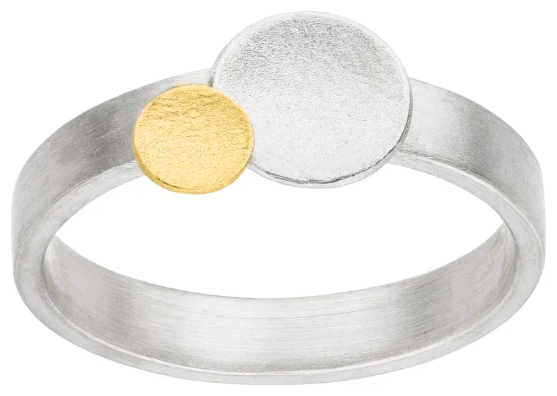 925er Silber Ring feingoldbelegt MANU R1412