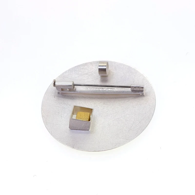 925er Silber Anhänger Vergoldet und Brosche Zaremski D143