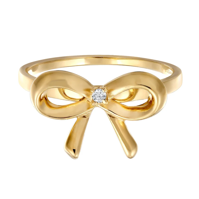 Verlobungsring Schleife | Diamant ( Weiß, 0,015 ct )