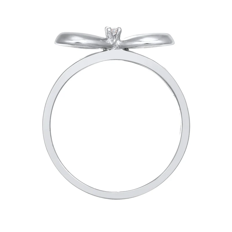 Verlobungsring Schleife | Diamant ( Weiß, 0,015 ct )