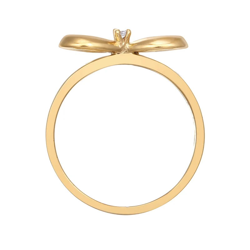 Verlobungsring Schleife | Diamant ( Weiß, 0,015 ct )