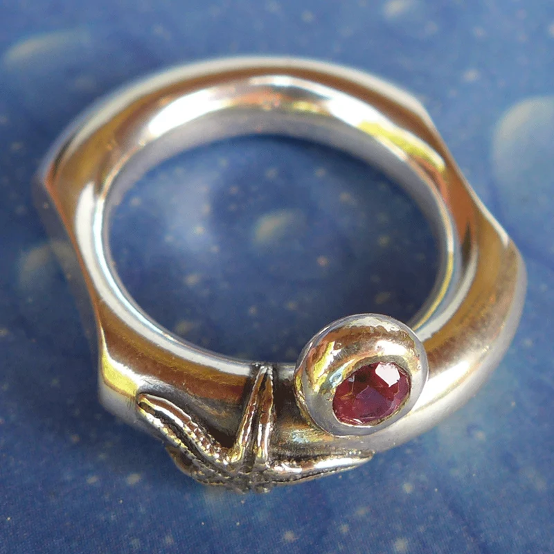 Seestern Ring Turmalin Silber Design
