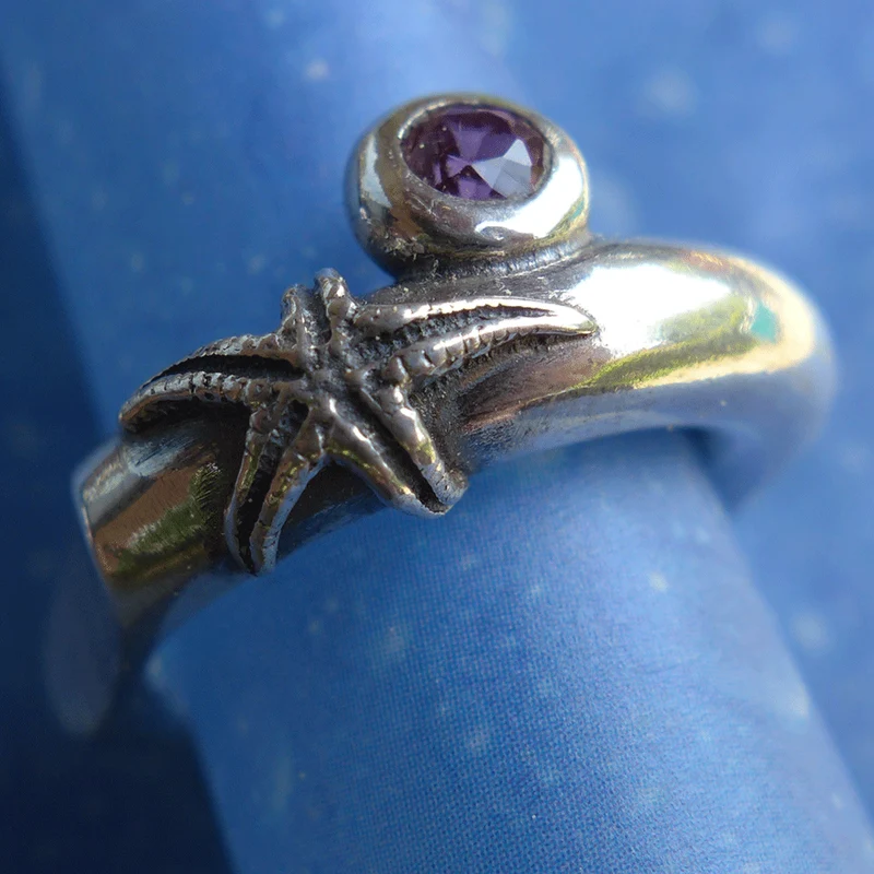 Seestern Ring Turmalin Silber Design