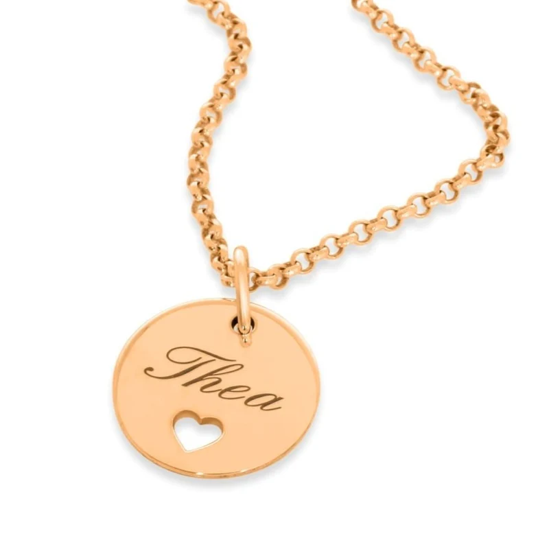 KETTE MIT GRAVUR NAMENSKETTE ROSÉ VERGOLDET