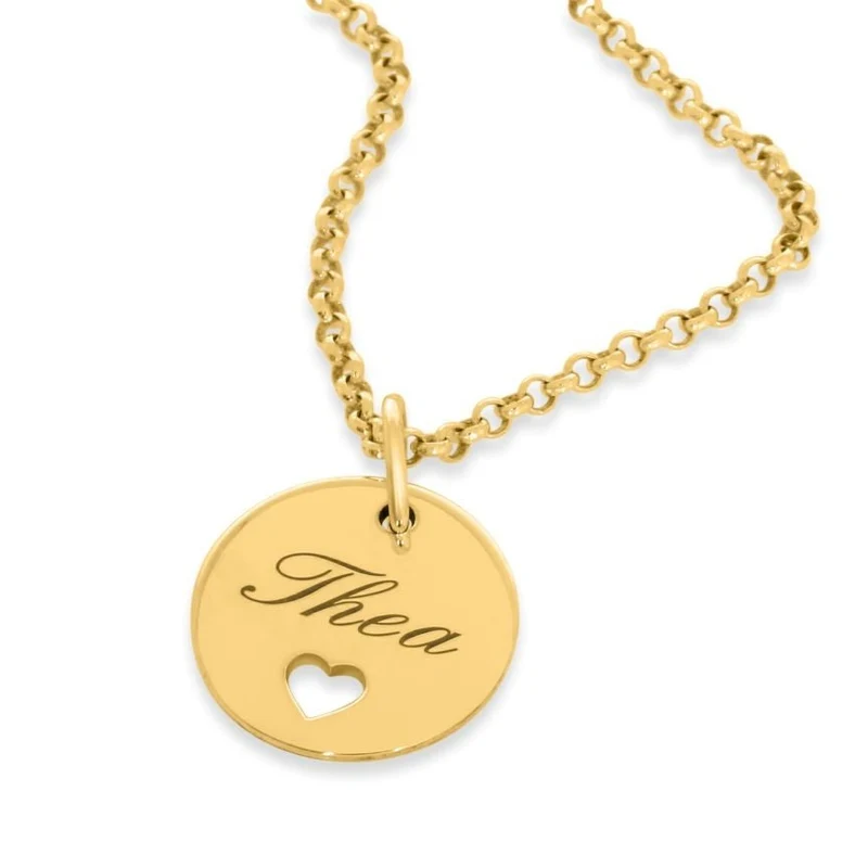 SCHMUCK GRAVUR NAME VERGOLDET TAUFGESCHENK