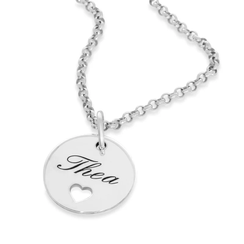 NAMENSKETTE 925 SILBER, KETTE HERZ SILBER