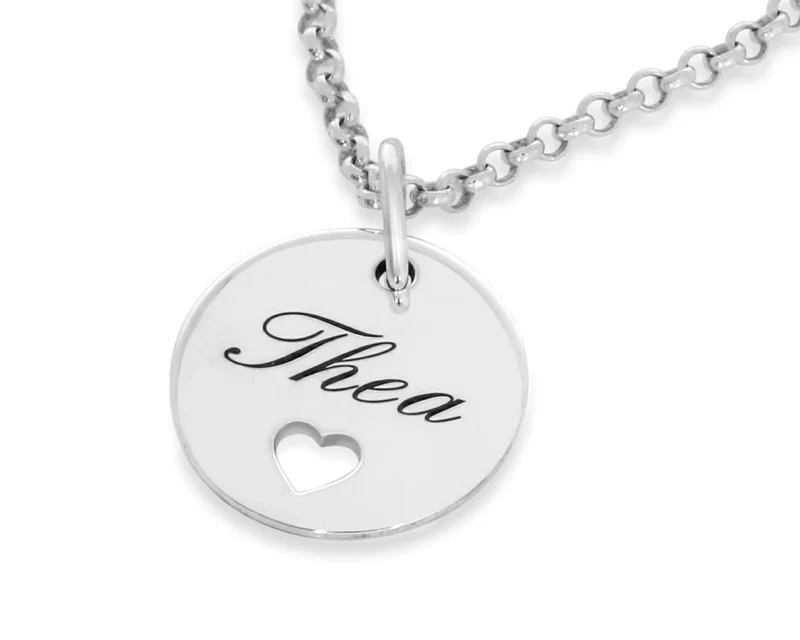 NAMENSKETTE 925 SILBER, KETTE HERZ SILBER