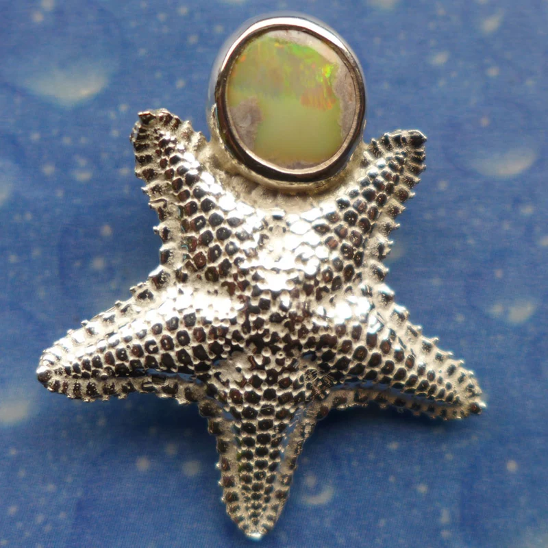 Seestern Kette Opal Silber Schmuck maritimes Design Ki