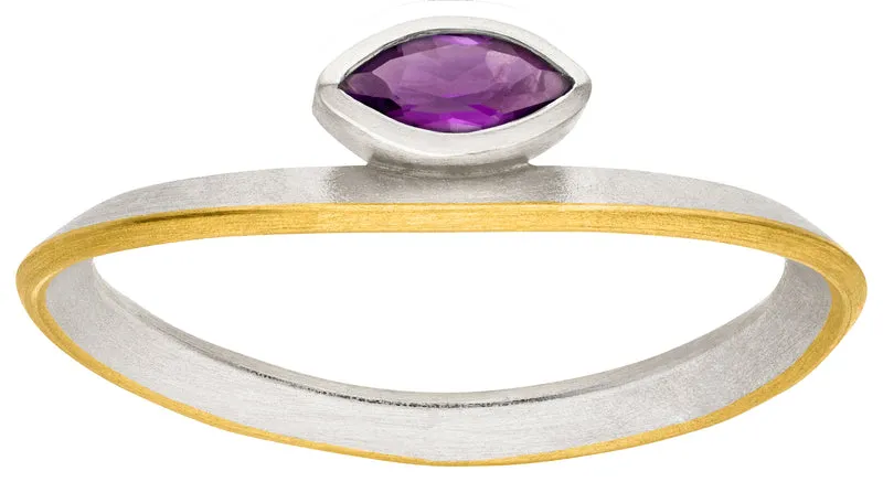 925er Silber Ring feingoldbelegt MANU R1397AM