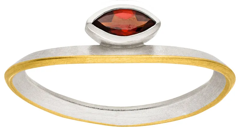 925er Silber Ring feingoldbelegt MANU R1397GT