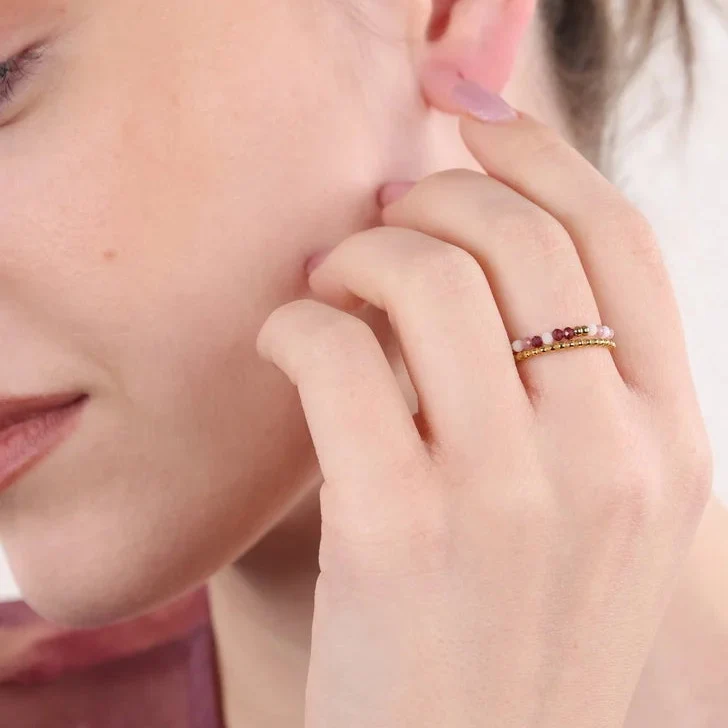 Lola Gemstone Beaded Ring