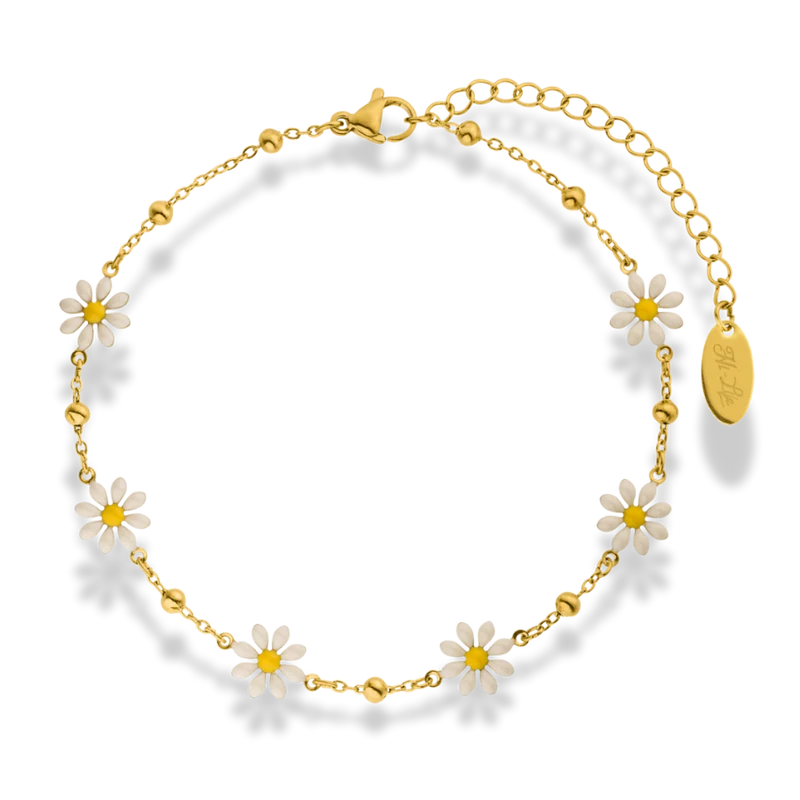 Daisy Ball Fußkette 14K Vergoldet