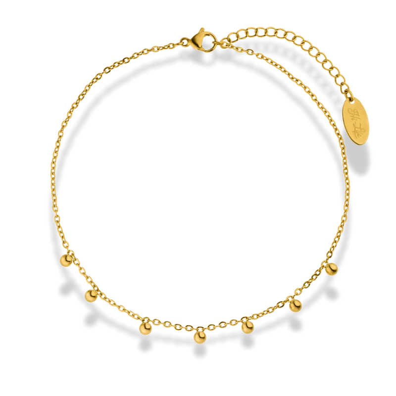 Simple Golden Ball Fußkette 14K Vergoldet