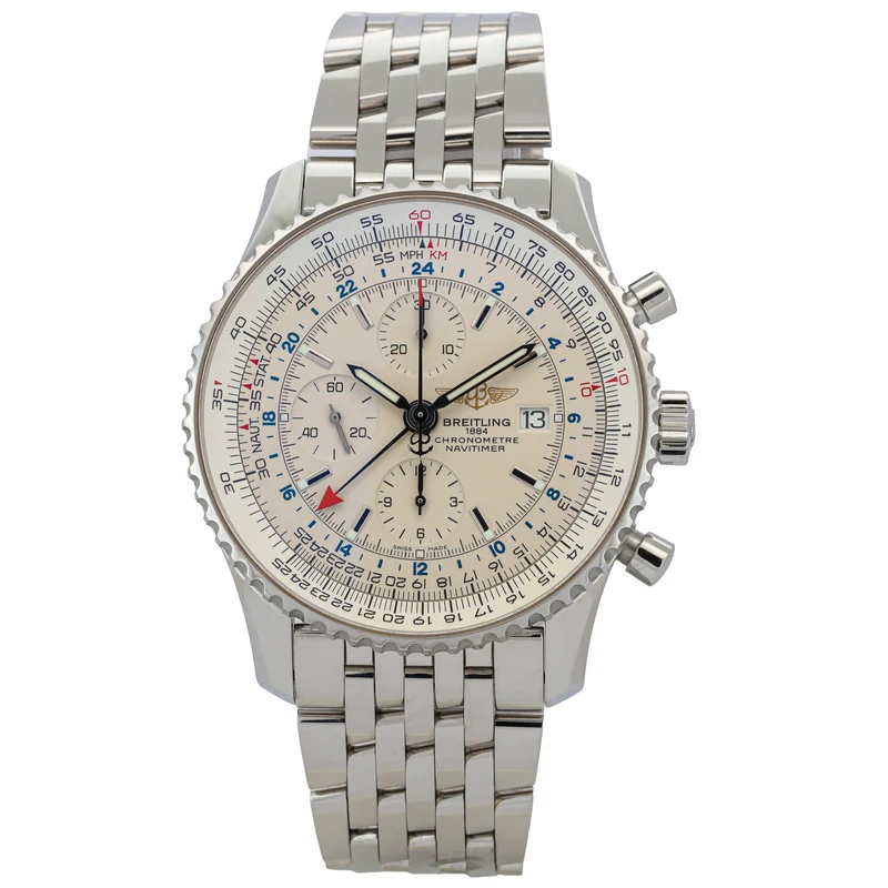 Breitling Navitimer World 46 A24322 Edelstahl 2018!