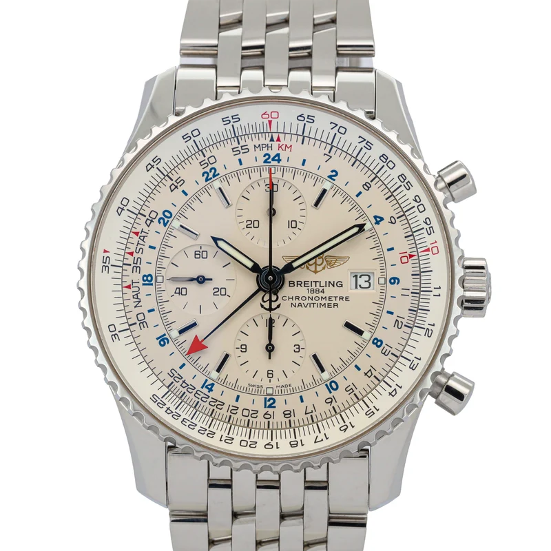 Breitling Navitimer World 46 A24322 Edelstahl 2018!