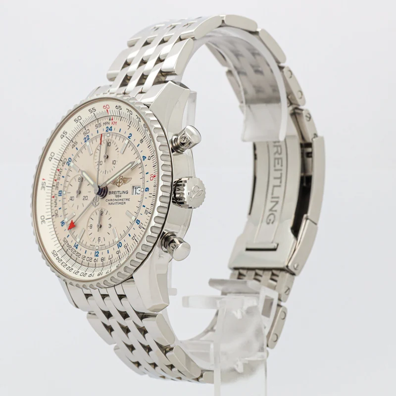Breitling Navitimer World 46 A24322 Edelstahl 2018!