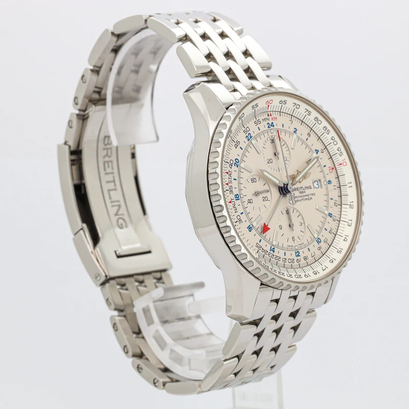 Breitling Navitimer World 46 A24322 Edelstahl 2018!