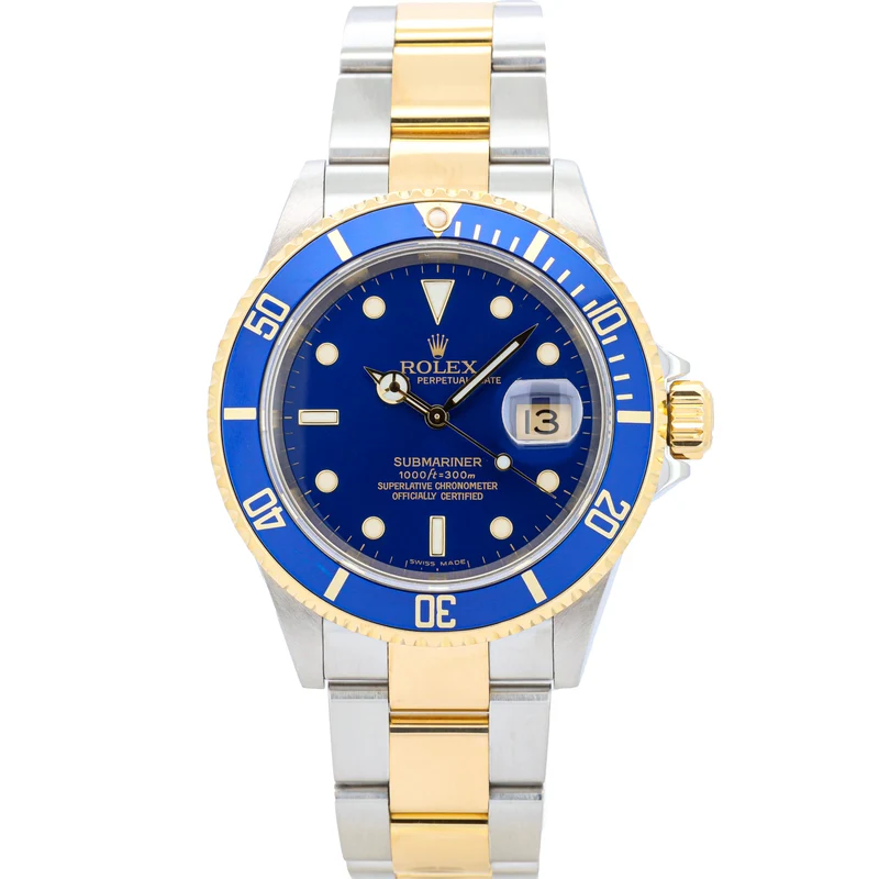 Rolex Submariner Date 40 16613 Edelstahl/Gold Blue Dial