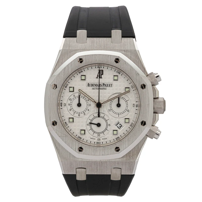 Audemars Piguet Royal Oak Chronograph 39 26022BC.OO.D002CR.01 White Gold Black Rubber Strap