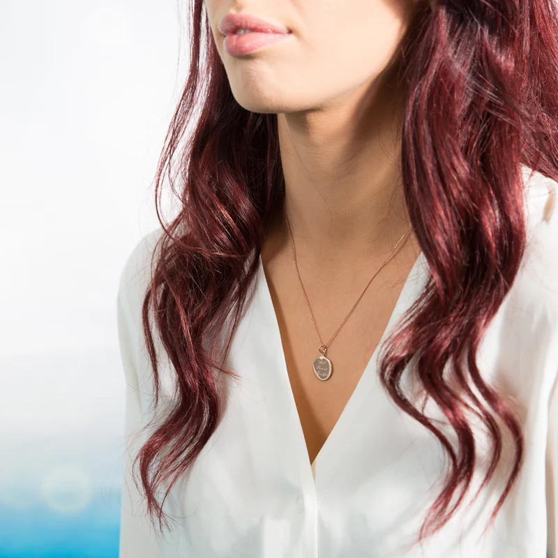 Be Kind Disc Necklace in Rose Gold