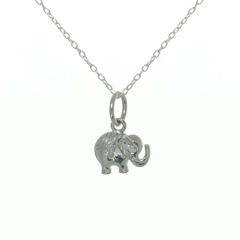 Elephant Necklace in Sterling Silver