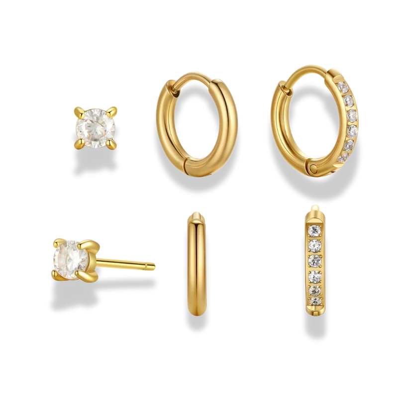 Pave Tennis Ear Candy Set