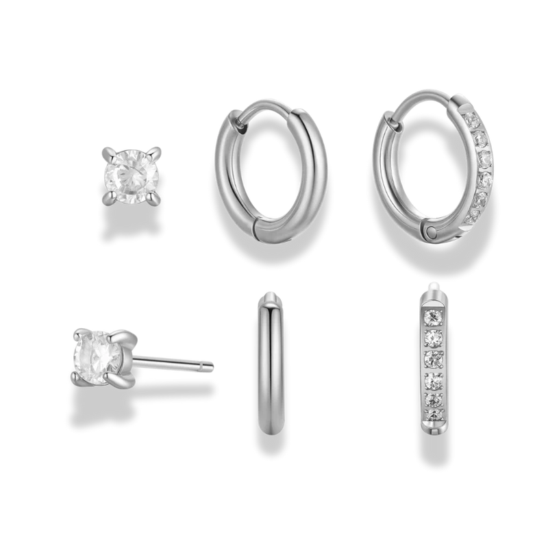 Pave Tennis Ear Candy Set