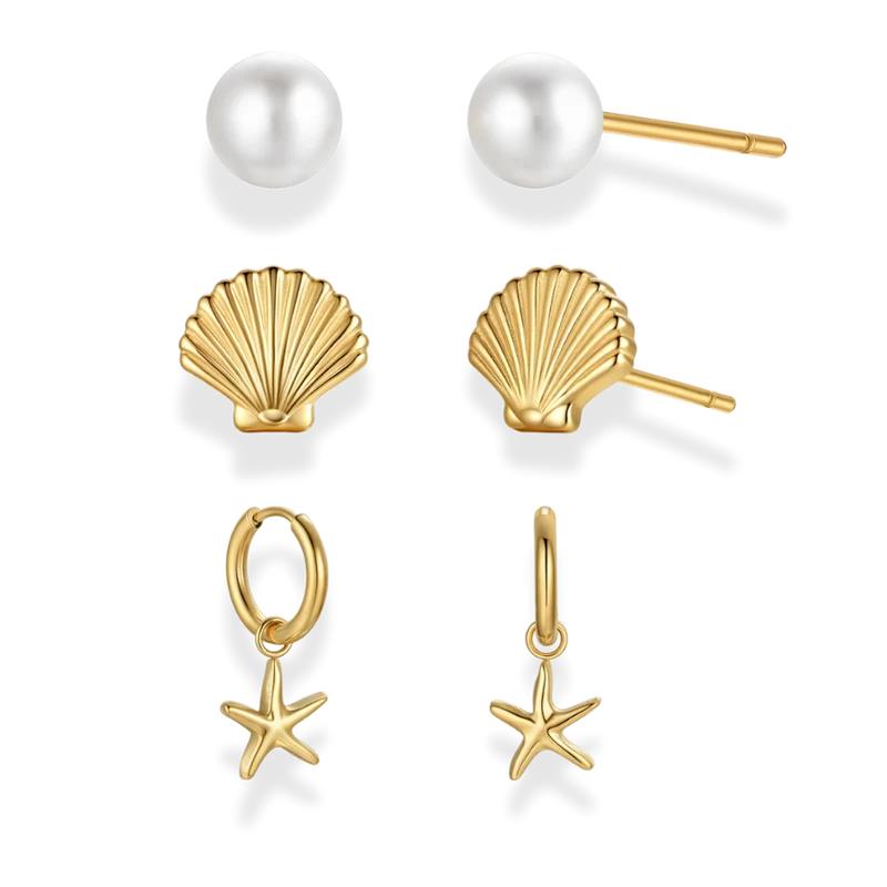 Summer Vibes Ear Candy Set 18K Vergoldet