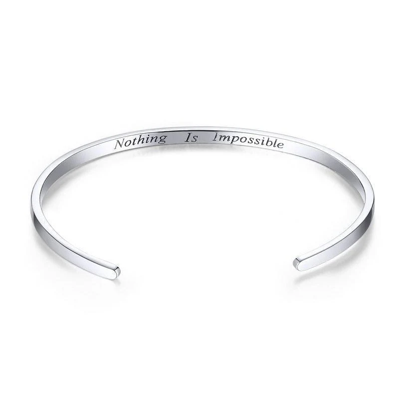 Courage Bangle "Nothing Is Impossible"