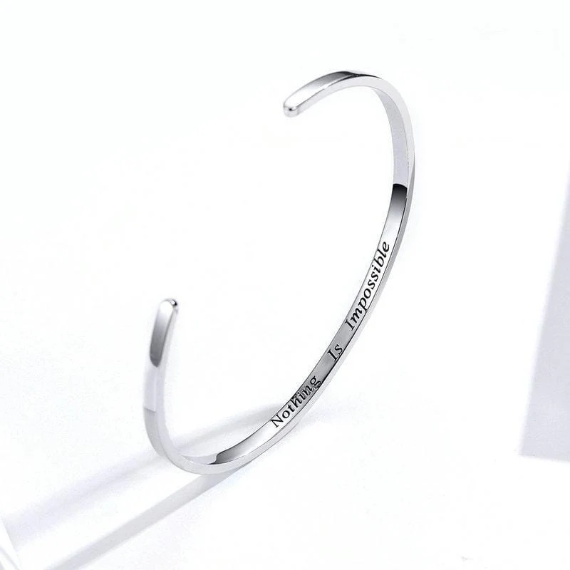 Courage Bangle "Nothing Is Impossible"