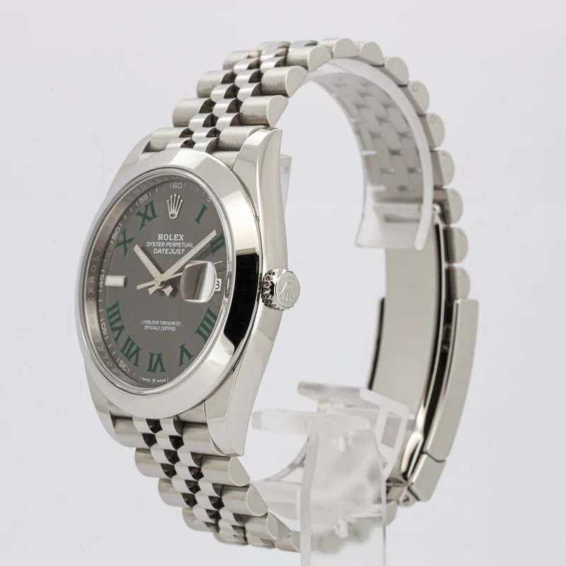 Rolex Datejust 41 126300 Edelstahl Wimbledon Dial Jubilee
