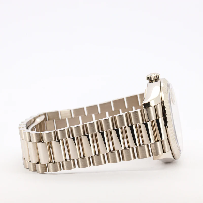Rolex Day-Date 36 128239 18K White Gold Rainbow Diamond Paved President