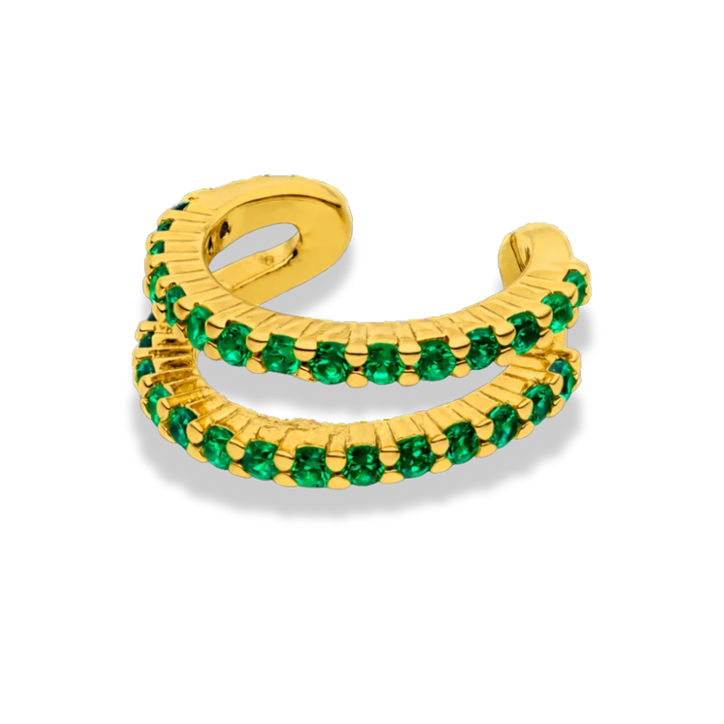 Double Line Earcuff 14K Vergoldet
