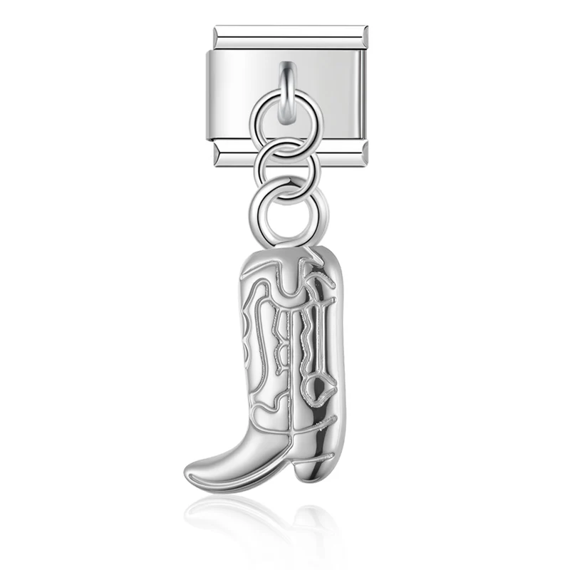 Cowboy Stiefel Anhänger Silber