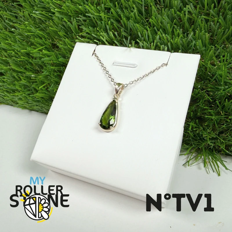 Grüner Turmalin (Verdelit) Anhänger, 925 Sterling Silber #1