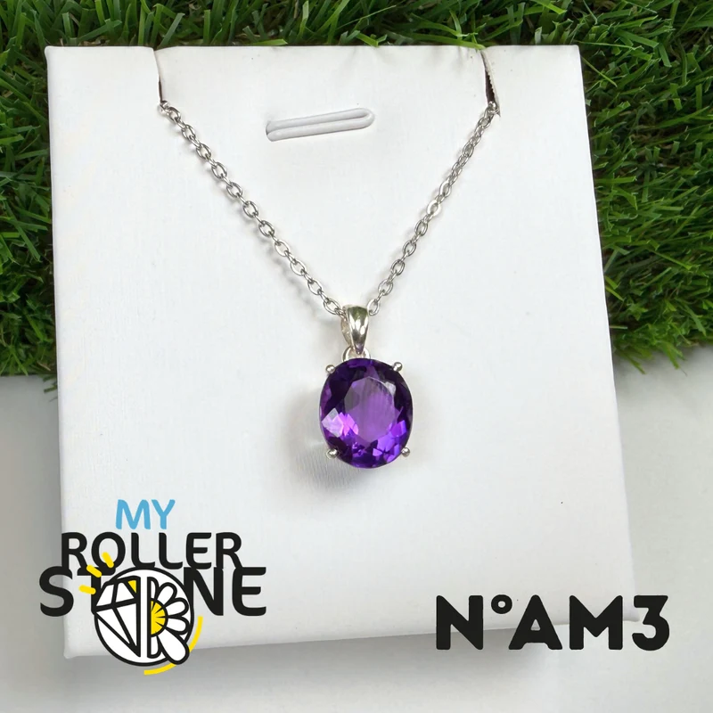 Facettierter brasilianischer Amethyst-Anhänger (BAIA) #AM3